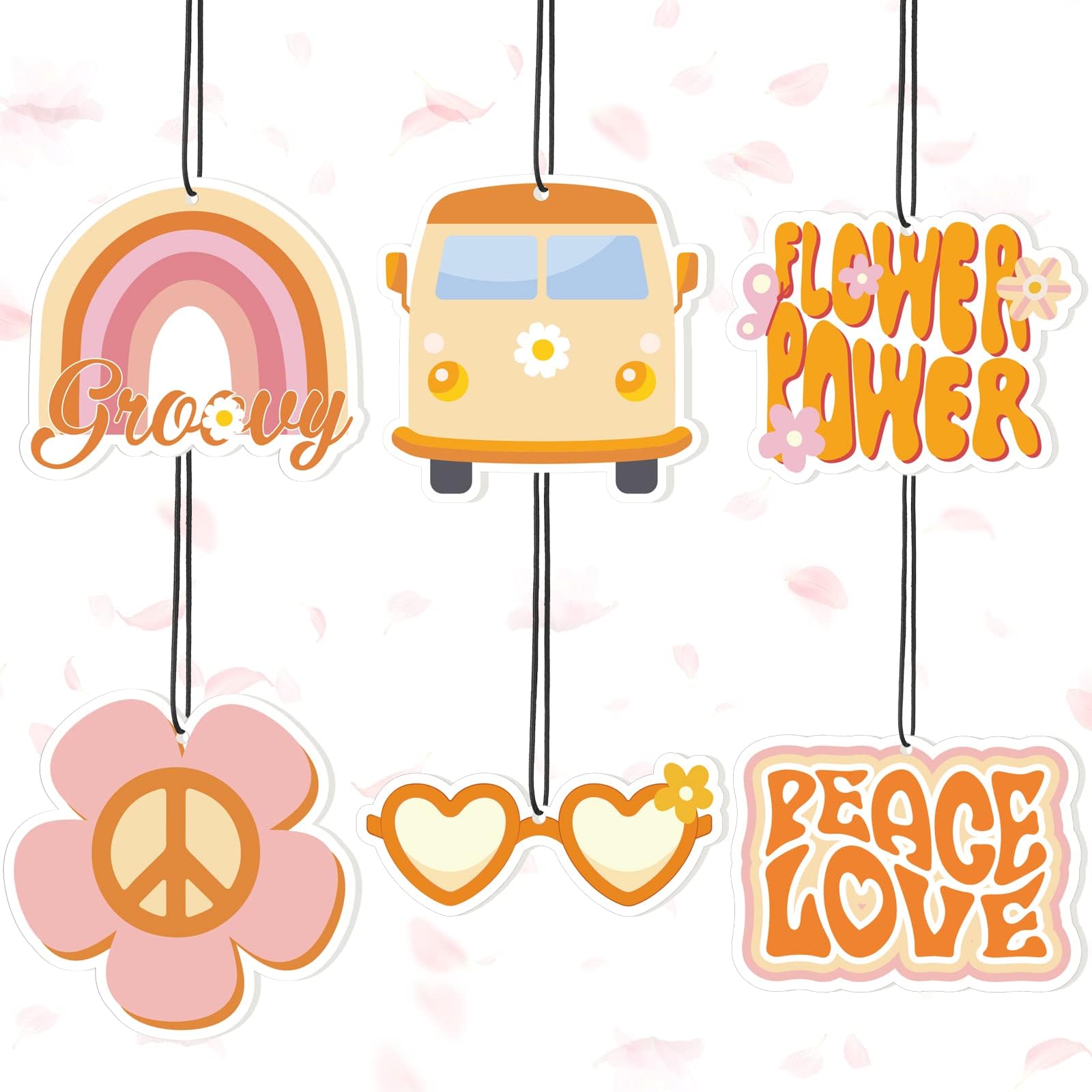 Demissle 24 Pcs Car Air Fresheners Bulk Cute Hanging Air