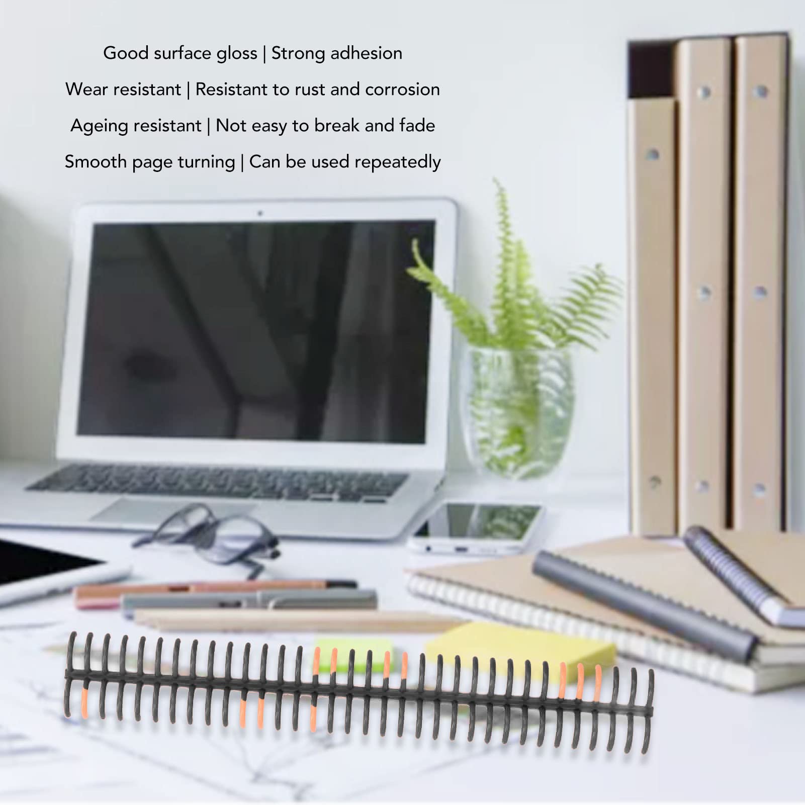 10 Pezzi Di Spine Per Rilegatura A Pettine 15 Mm 34 Fori In Plastica Nera Pettini Per Rilegatura A Fogli Sfusi 120 Fogli Di Capacità Per Libro Di Cancelleria Anello Per Quaderno Diario(Nero)
