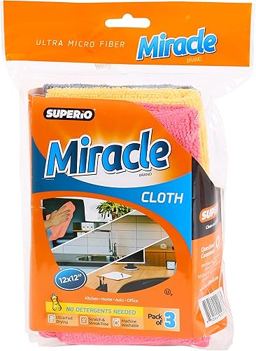 Miniatura 7 de Superio Paño de limpieza de microfibra de 12 x 12 pulgadas, trapos de limpieza altamente absorbentes para casa, cocina, baño, automóvil, paquete de