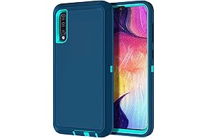 Samsung Galaxy A50 Case, Rugged 3 in 1 Full Body Protection Galaxy A50S Case Turquoise