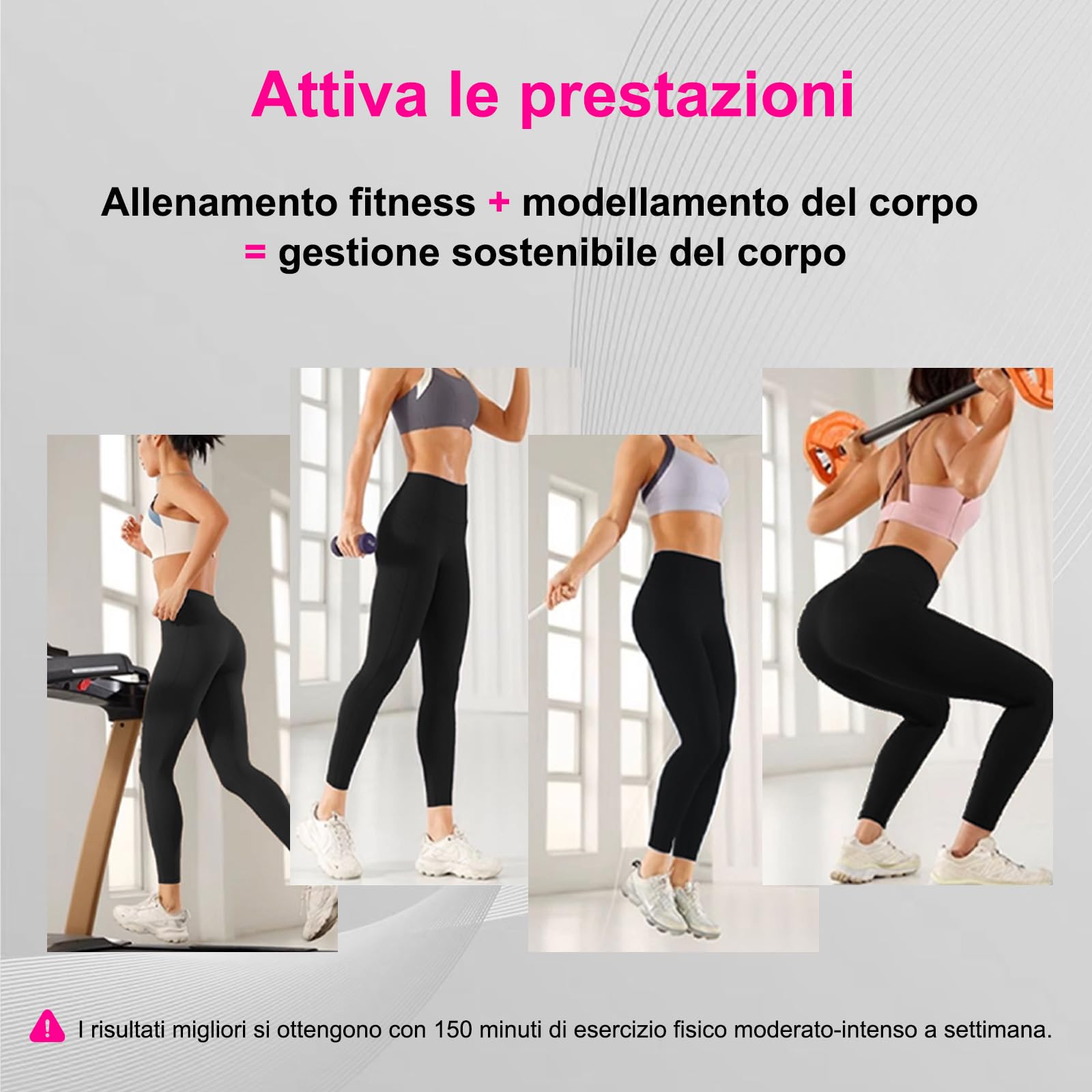 Deedlite Leggins Fittabella 3D Anticellulite Donna, Fitta Bella Push Up Sculpture a Compressione Graduata Leggings