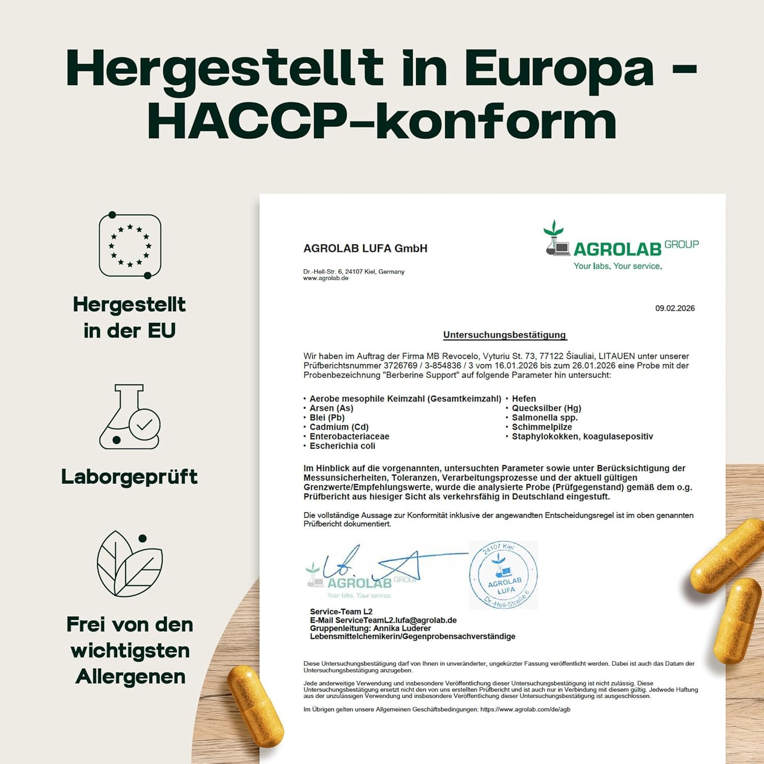 Liposomales Berberin + Dihydroberberin Formel | Unterstützung des Glukosestoffwechsels mit Chrom und Thiamin, magensaftresistente Kapseln, 2 Monate, EU