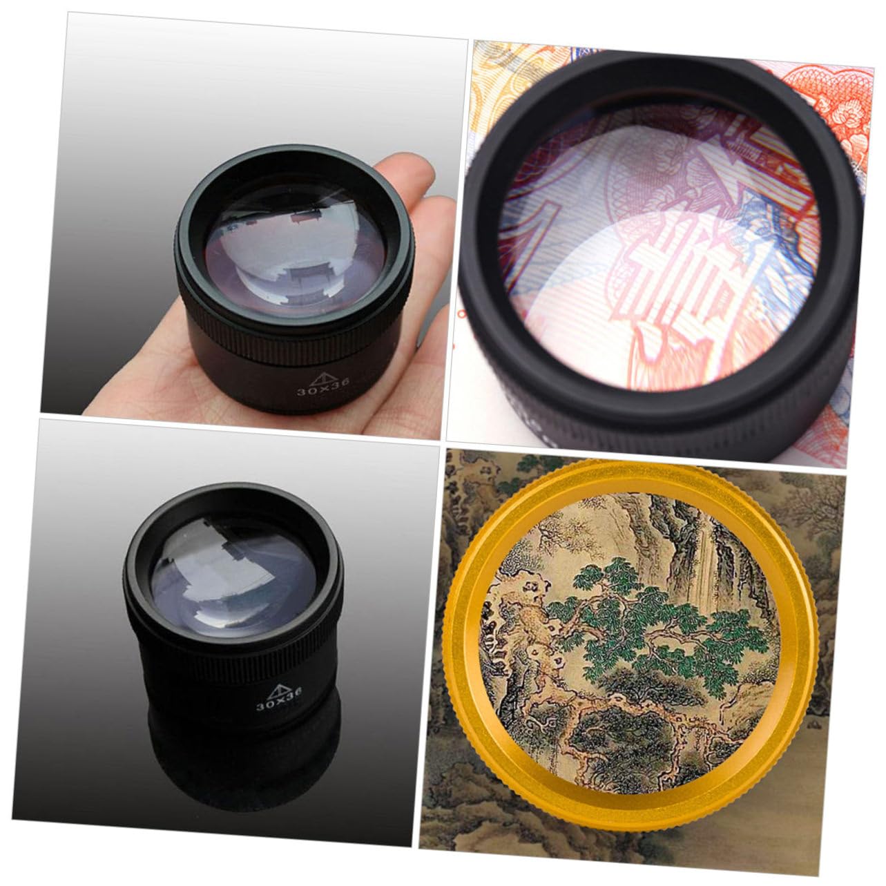 SOLUSTRE 4stücke Tragbare Schmucklupe Mit Optischem Glaslinse Nützliches Vergrößerungsglas Für Uhrmacher Antiquitäten Und Seniorenlesehilfe