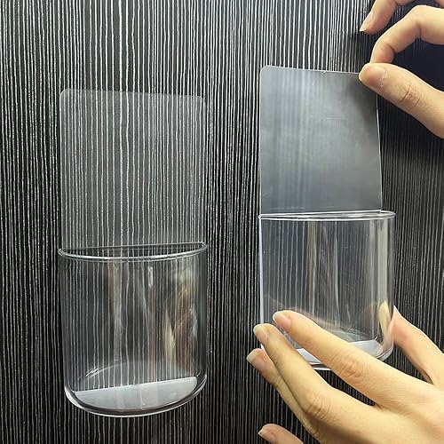 Miniatura 7 de Soporte para control remoto de pared, sin daños, paquete de 2 unidades, soporte remoto adhesivo transparente para cama, caja de almacenamiento