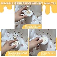 Vista 5 de Asiento inflable para bebés de 3 a 36 meses, silla de bebé con bomba de aire integrada, asiento de piso para bebé, asiento Bumbo para aprender a