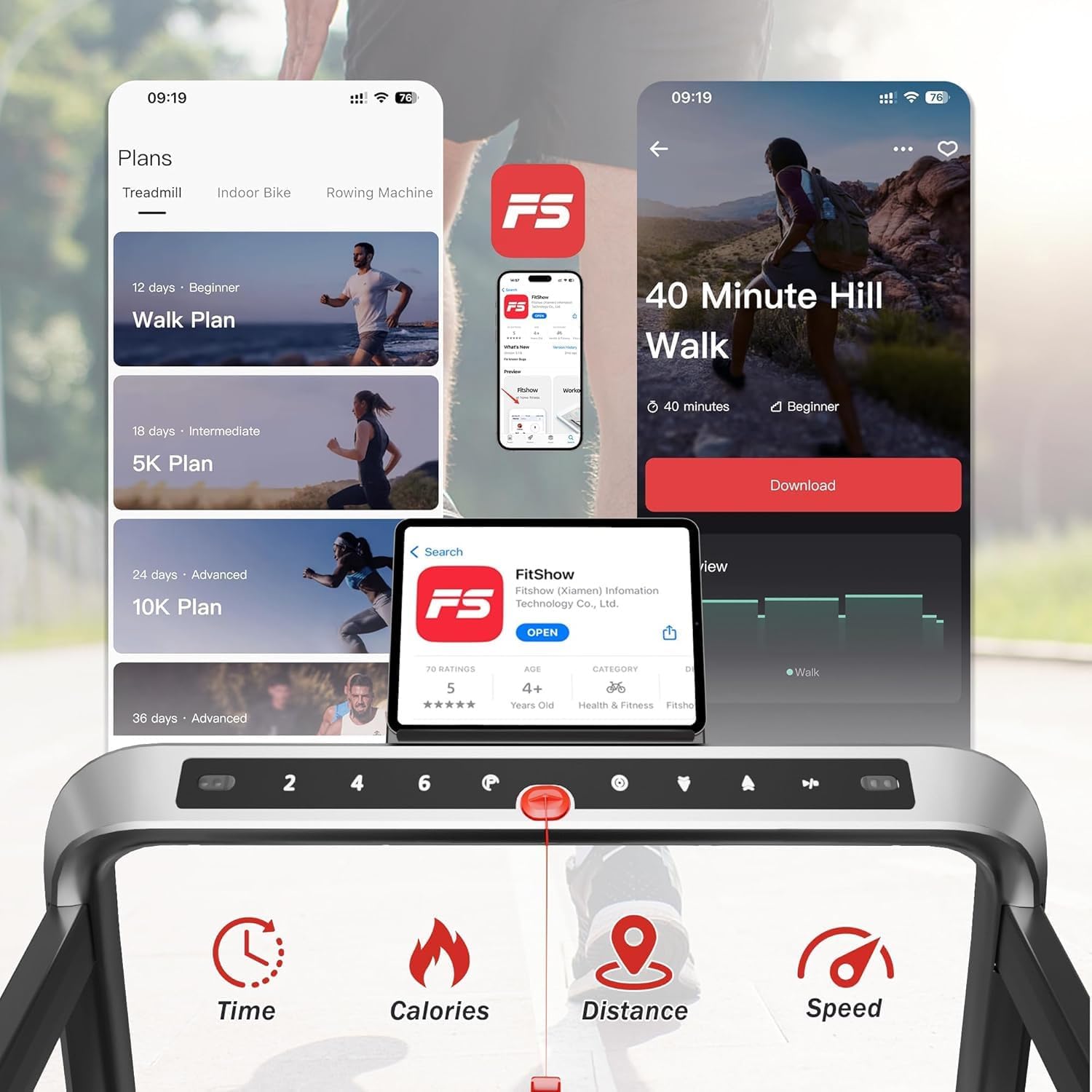 Treadmill for Home, Walking Pad Treadmill with Incline, 2-in-1 Portable Walking Pad with Handle Bar, 330LBS Weight Capacity 2.5HP Folding Treadmills with Gesture Sensing - Image 5