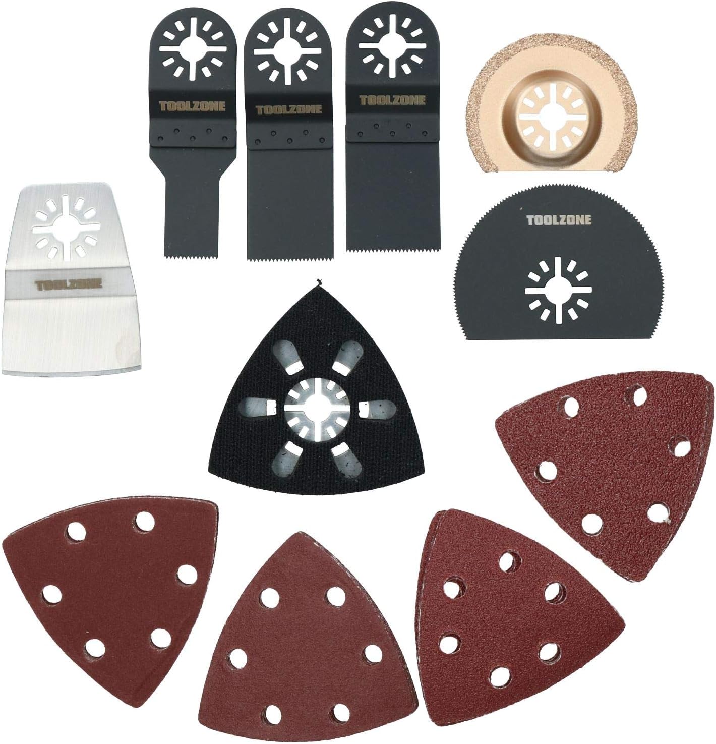 27pc Multi Function Oscillating Tool Accessory Set For Sanding Grinding Cutting