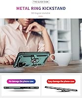 Vista 3 de Funda para Xiaomi Redmi Note 11 Pro con protector de pantalla, función atril de protección resistente de doble capa a prueba de golpes, funda Verde