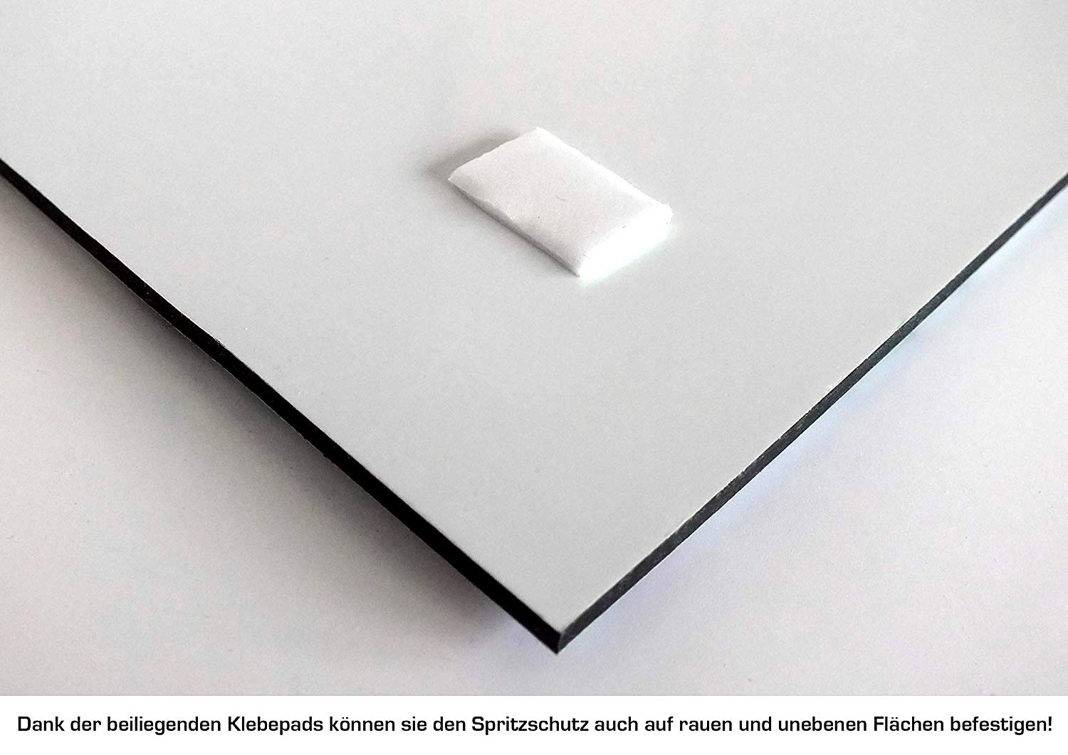 Queence | Küchen Spritzschutz 60x40 cm,Fliesenmuster' | Küchenrückwand | Alu-DiBond | Fliesenschutz für den Herd und Spüle | Küche | Küchenfliesen | Fliesenspiegel | Rückwand