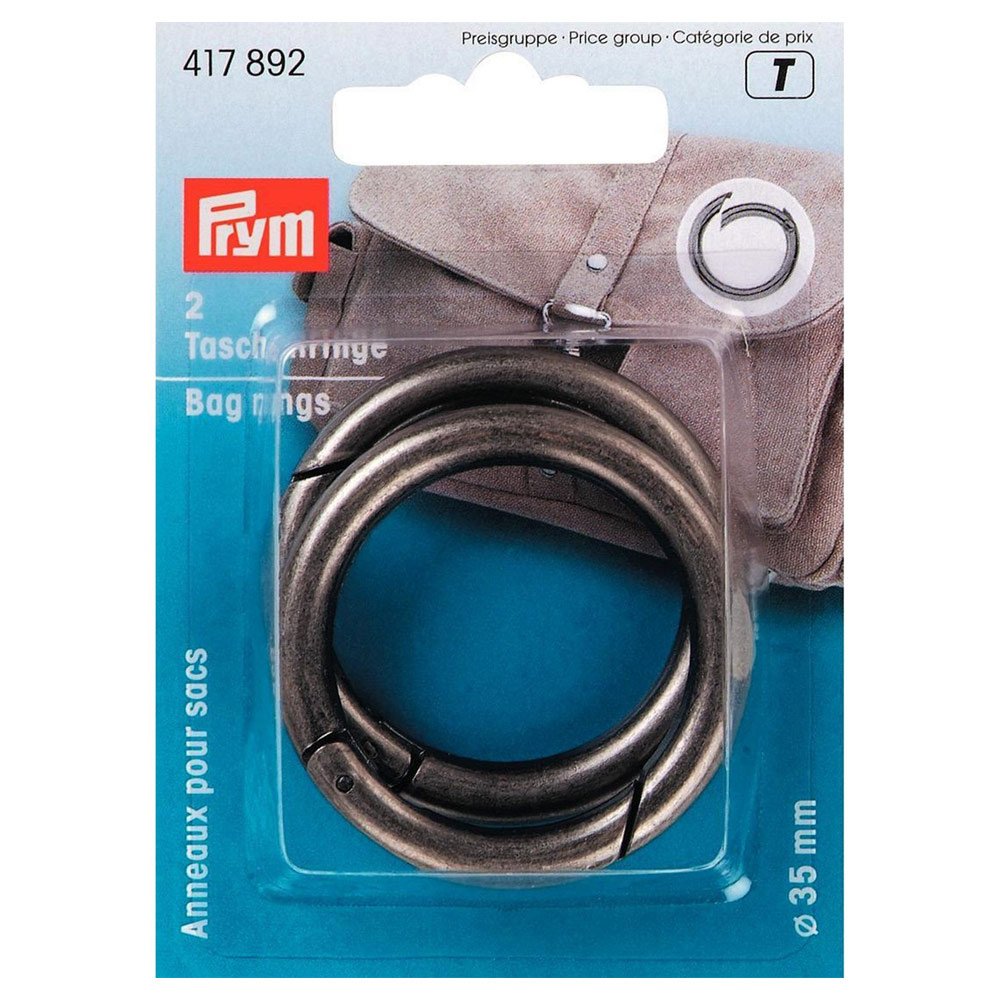 Prym Eyelet Bag Rings, 35mm, Silver