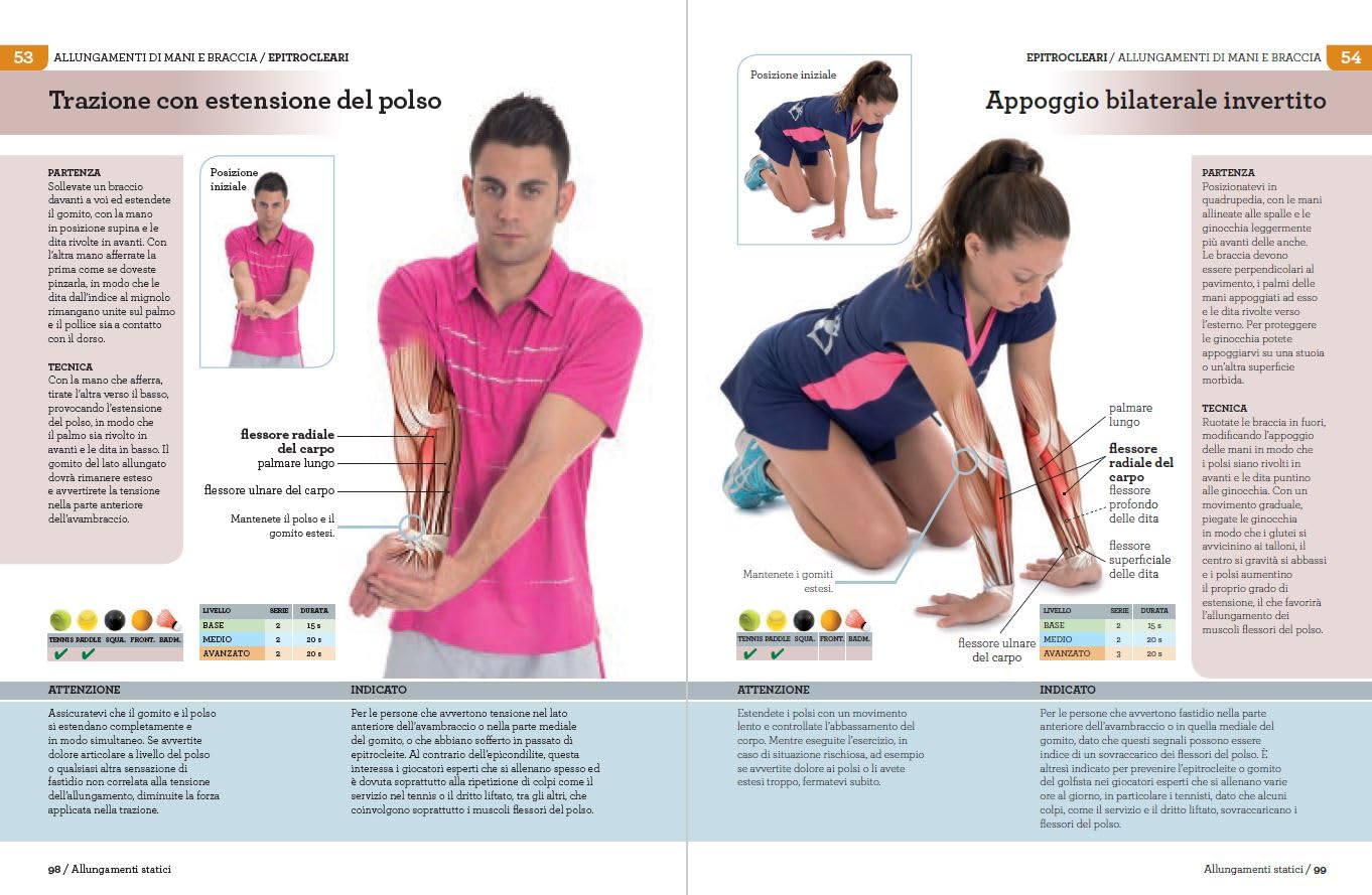 100 esercizi di stretching per il tennis