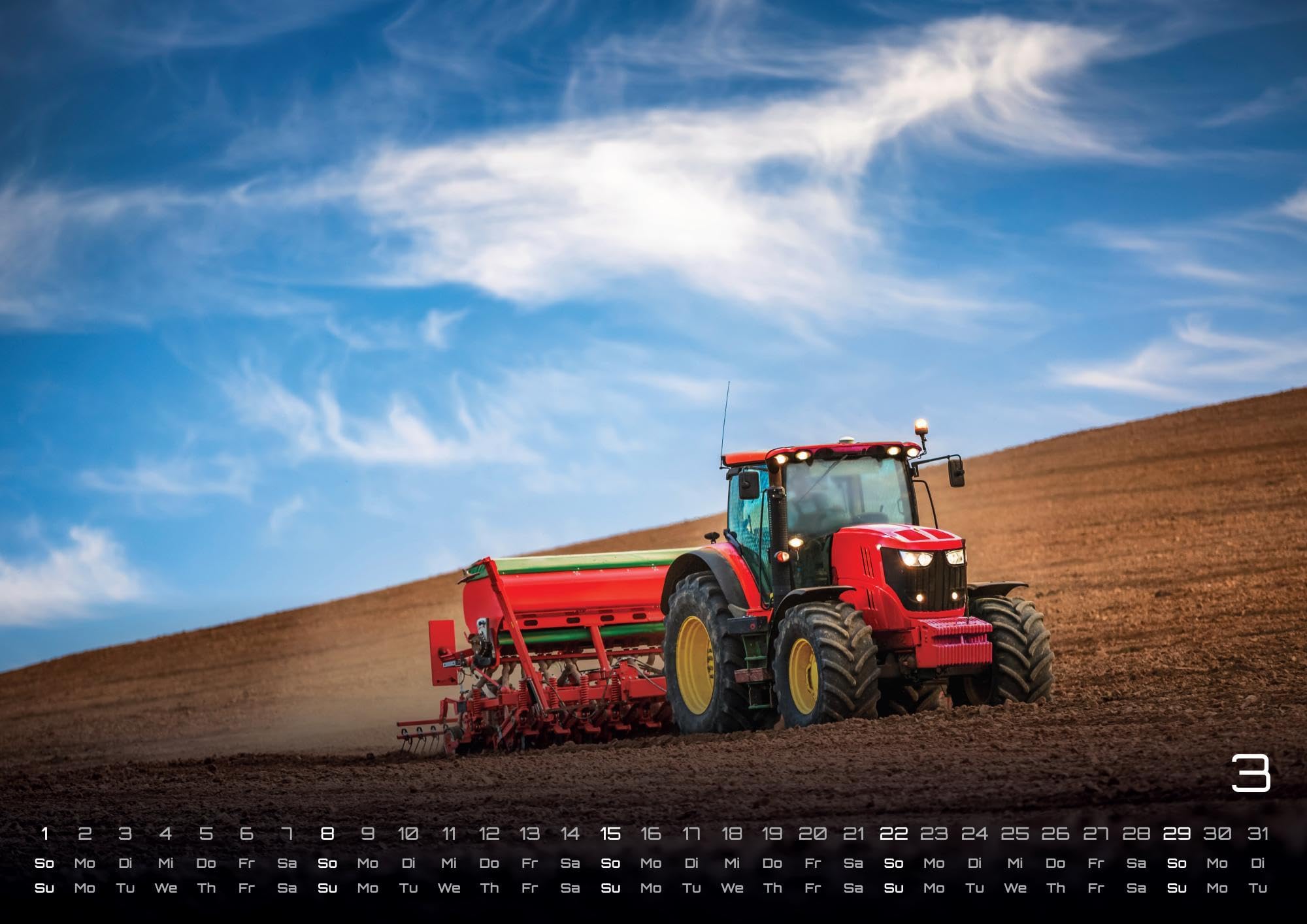 Landmaschinen - Traktor - 2026 - Kalender DIN A2: Der Wandkalender mit den besten Landmaschinen für das Jahr 2026 im extragroßen Format DIN A2 (ca. 60 x 42 cm)!
