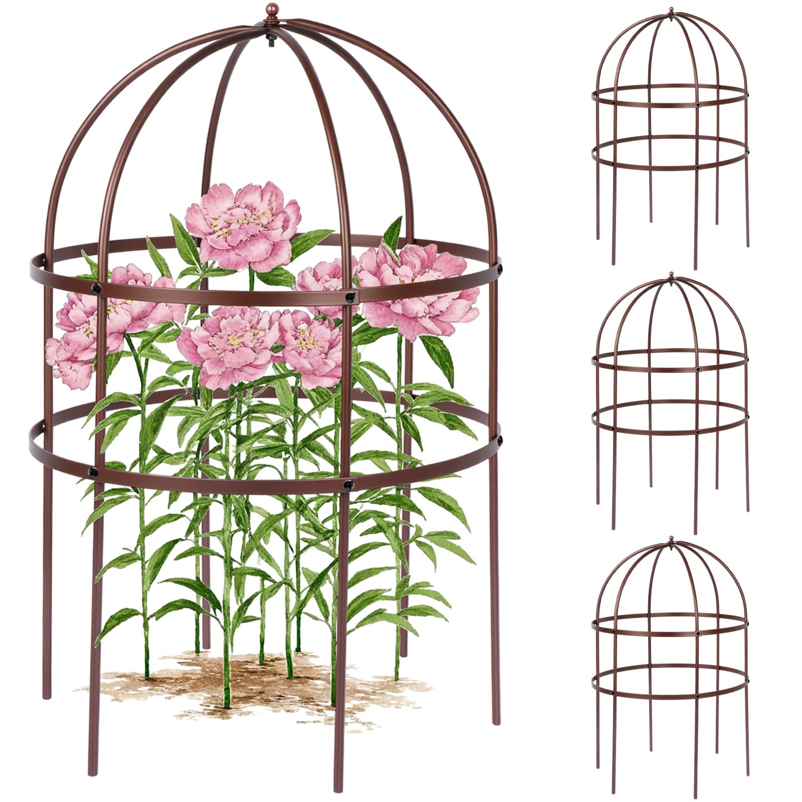 HEYTIMI 4 Pcs Jardin Bird Cage Plant Support