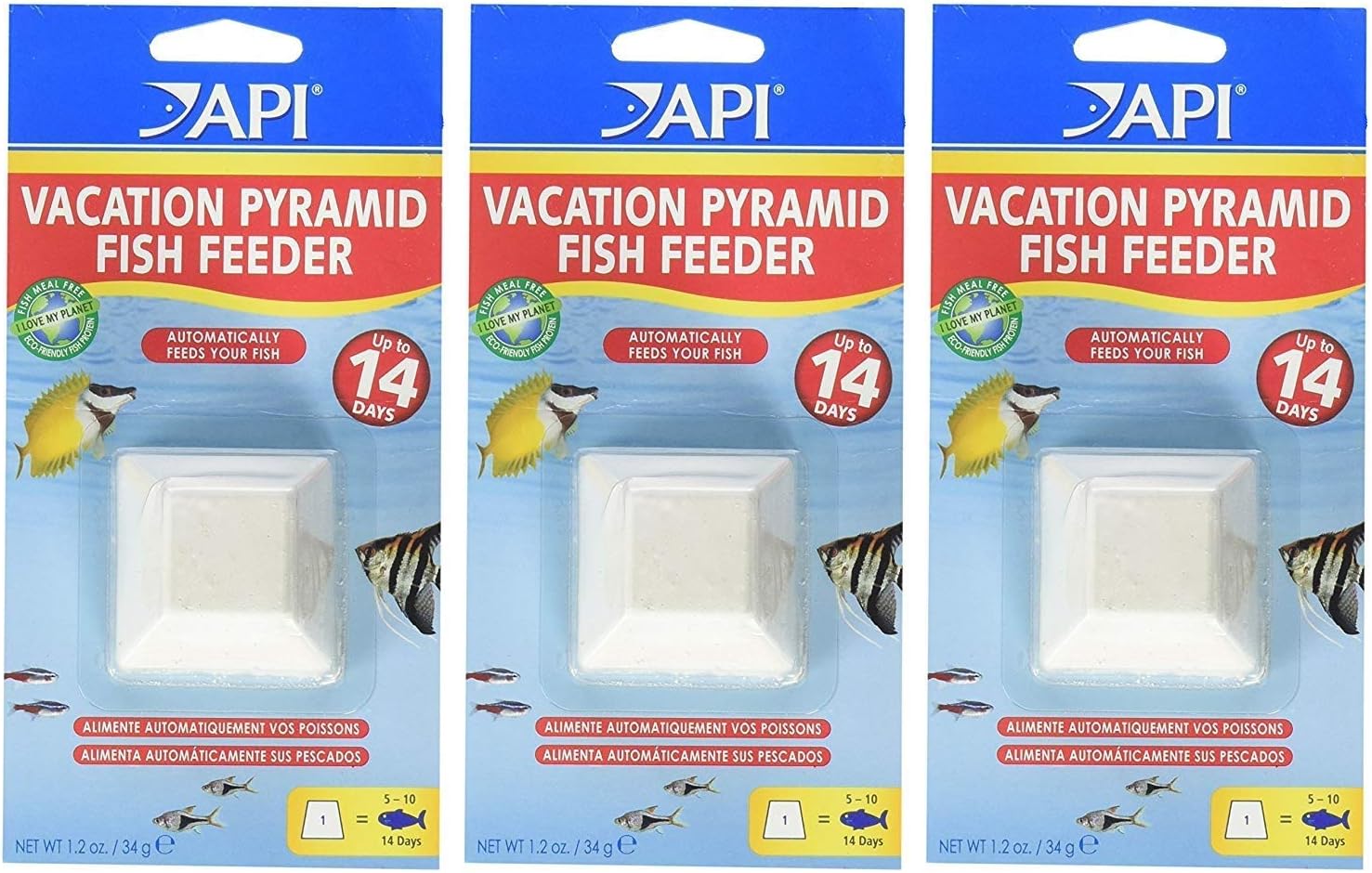API HOLIDAY PYRAMID FISH FEEDER 14Day Automatic Fish Feeder 34Gram 1