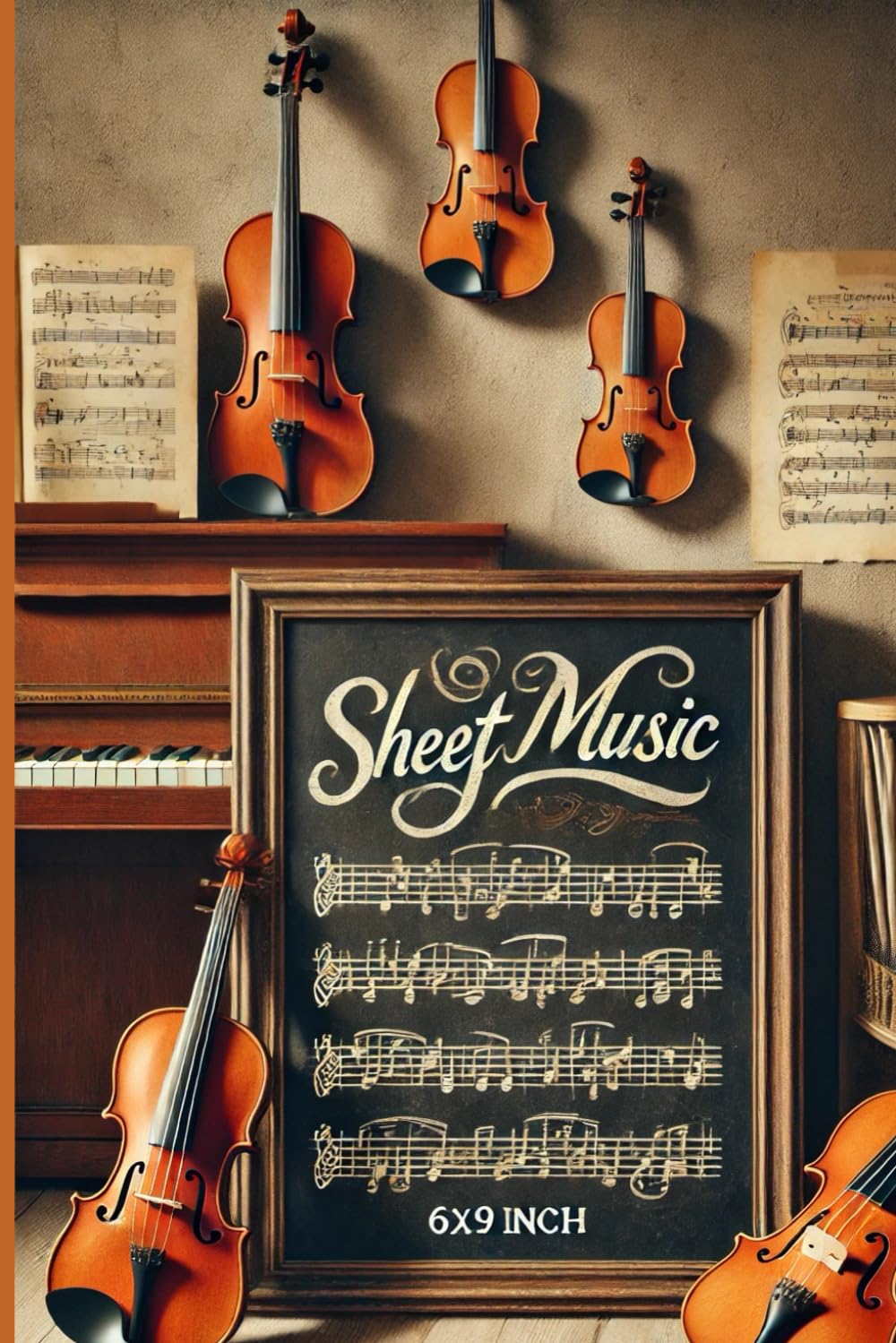 Collaborative Sheet Music Notebook - Perfect for group projects and shared compositions 140 Sheets, 6x9", Paperback