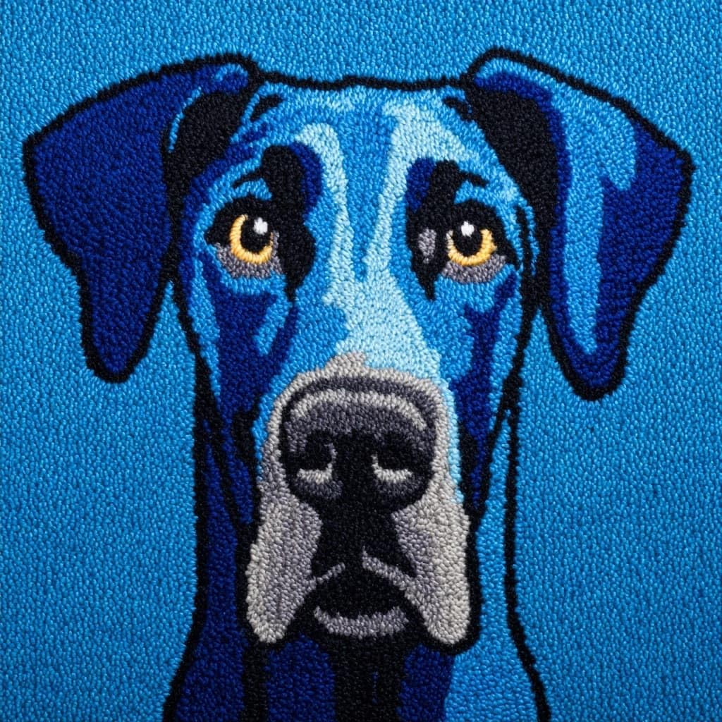 Henypt Latch Hook Cushions Kits Dog