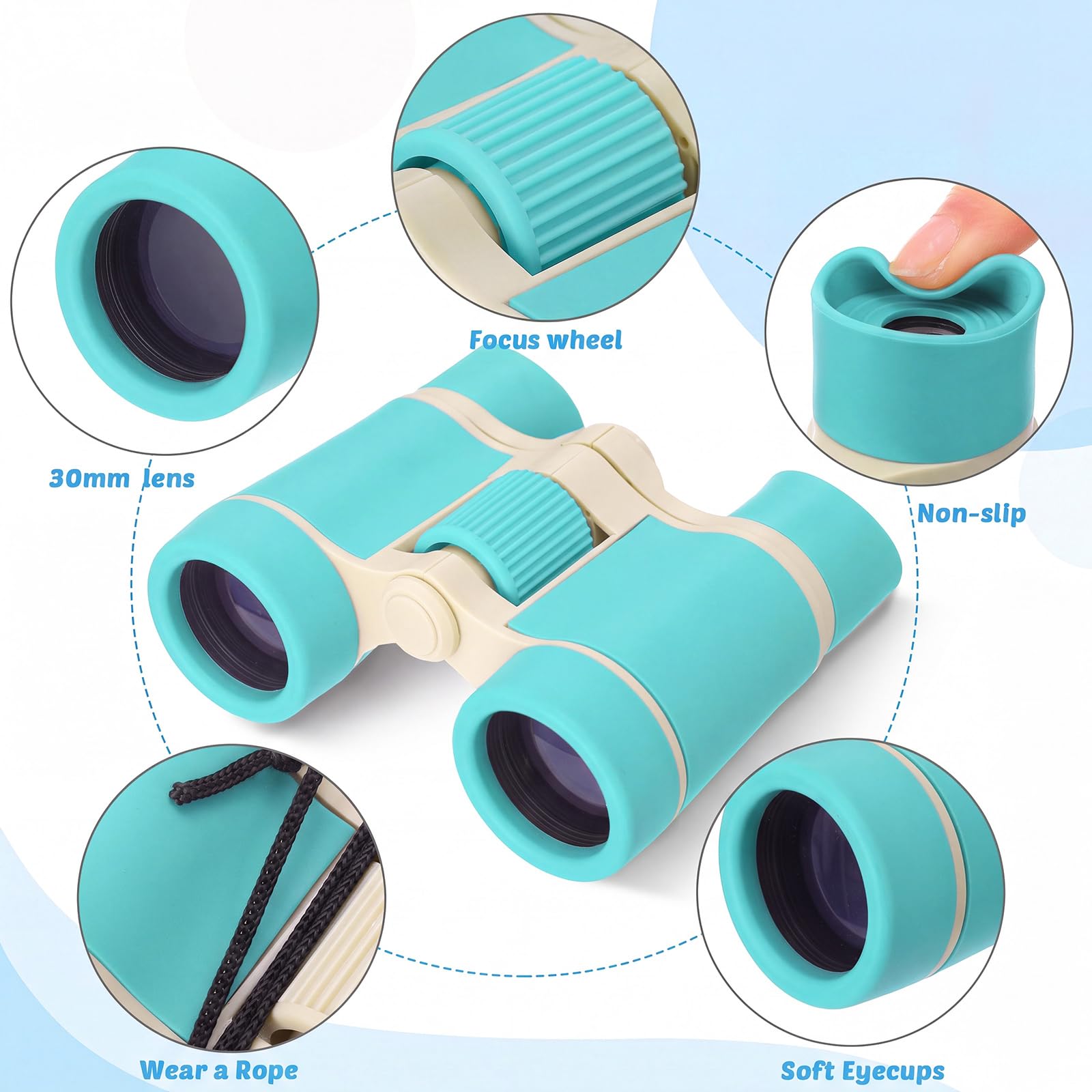 Yunsailing 12 mini binocoli per bambini, antiurto, compatti, per bambini dai 3 ai 12 anni, regali per bambini per attività Vbs, aula birdwatching, campeggio, giochi all'aperto (colorato)