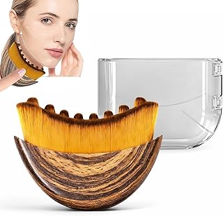 Lymphatic Countour Face Brush for Jawline Sculpting &amp; Contouring – Gua sha Facial Massager for Chin, Neck &amp; Double Chin Re...