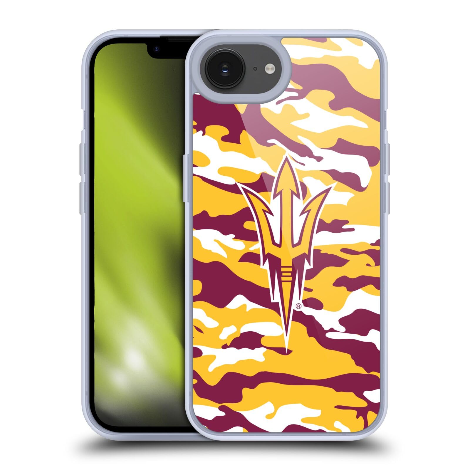 Head Case Designs Officially Licensed Arizona State University ASU Camou Gel Case [Military Grade Protection] Compatible with Apple iPhone 16e and