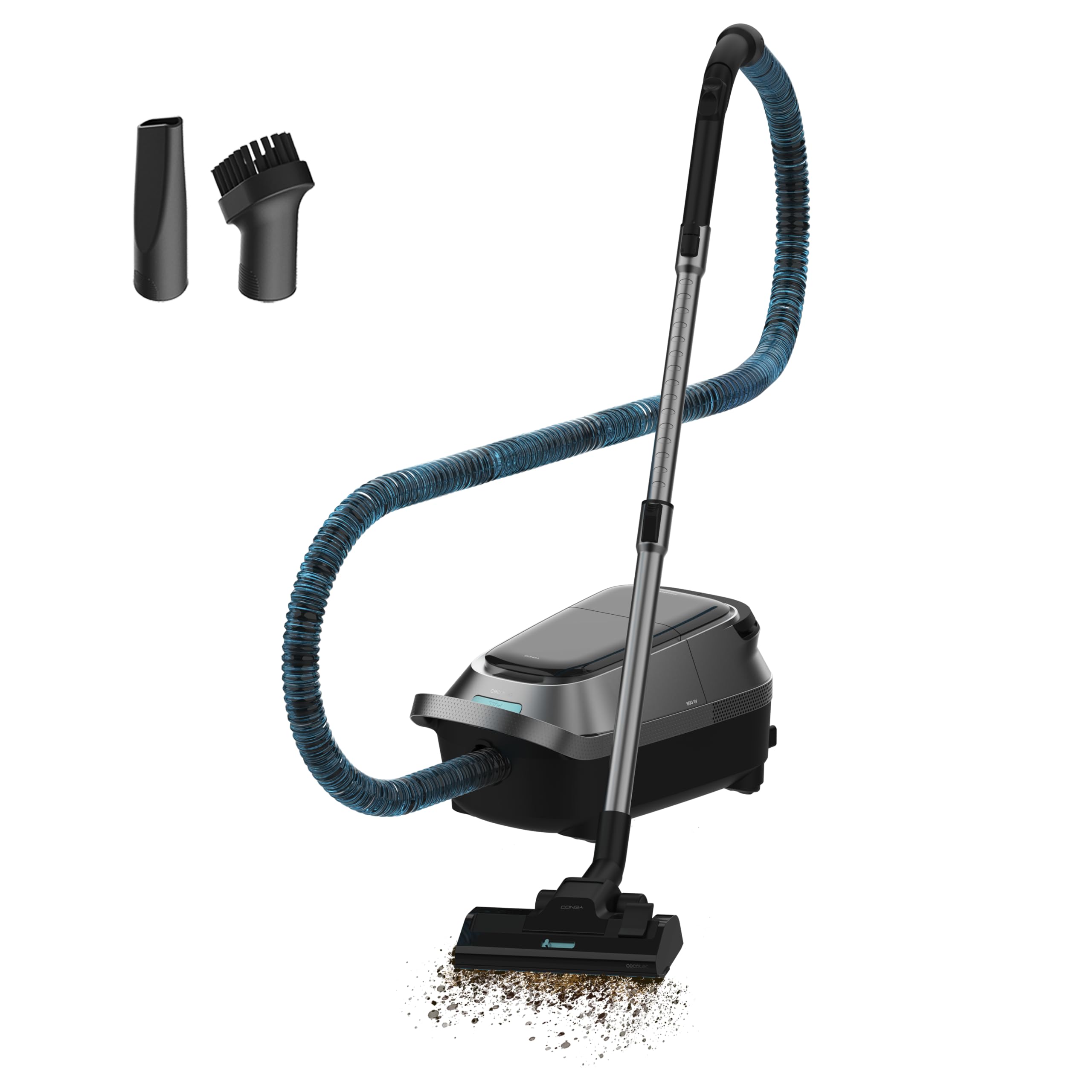 Cecotec Aspirateur Traîneau avec Sac Conga Powerbag 5000 Prostyle, 890W | Réservoir avec Sac de 5 Litres, Écran Numérique, Réglage de la Puissance Adaptatif, Fonction Souffleur, Double Filtre HEPA