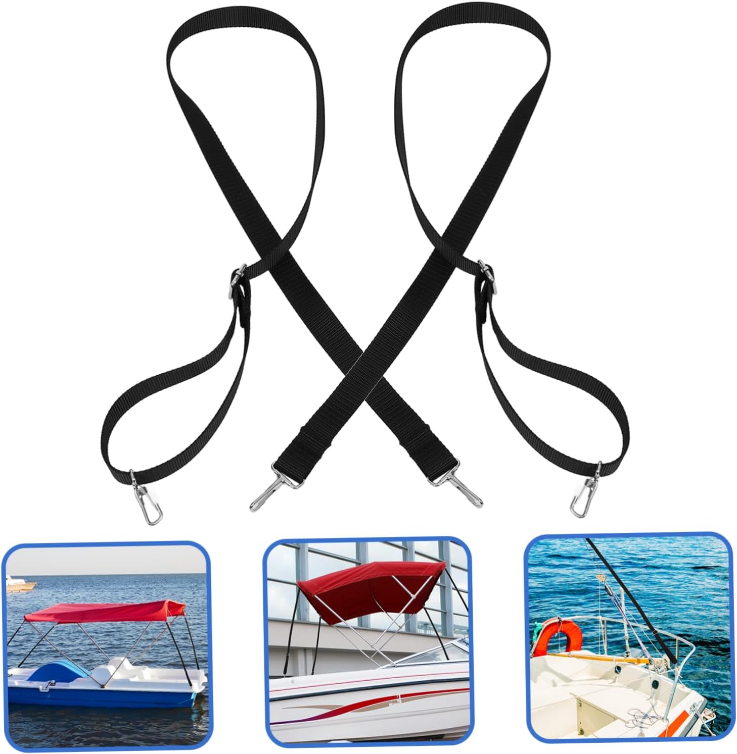 4sets Surfboard Straps Rv Awning Accessories Stretchy Cord Hooks Carrying Rope for Outdoor Gear 2pcs*4