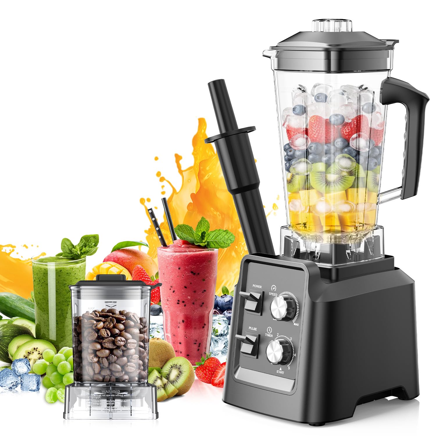 Amazon.com: Blender, 68Oz. Countertop Blenders with 20Oz. Grinder