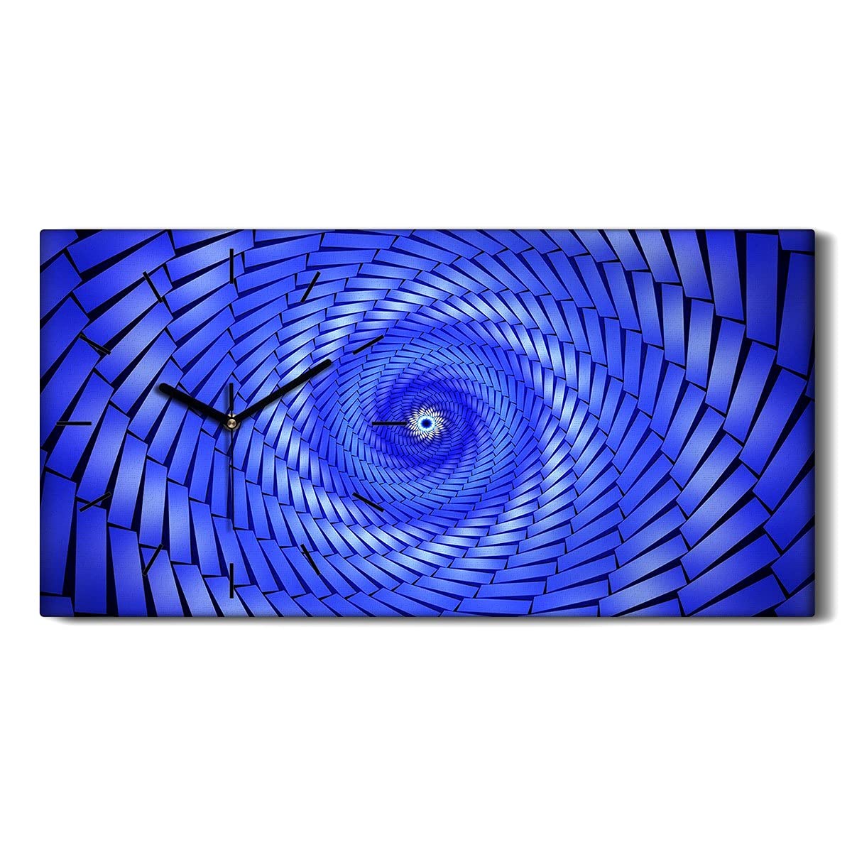 Horloge sur Toile 60x30cm Silencieuse pour Chambre sans Tic-Tac