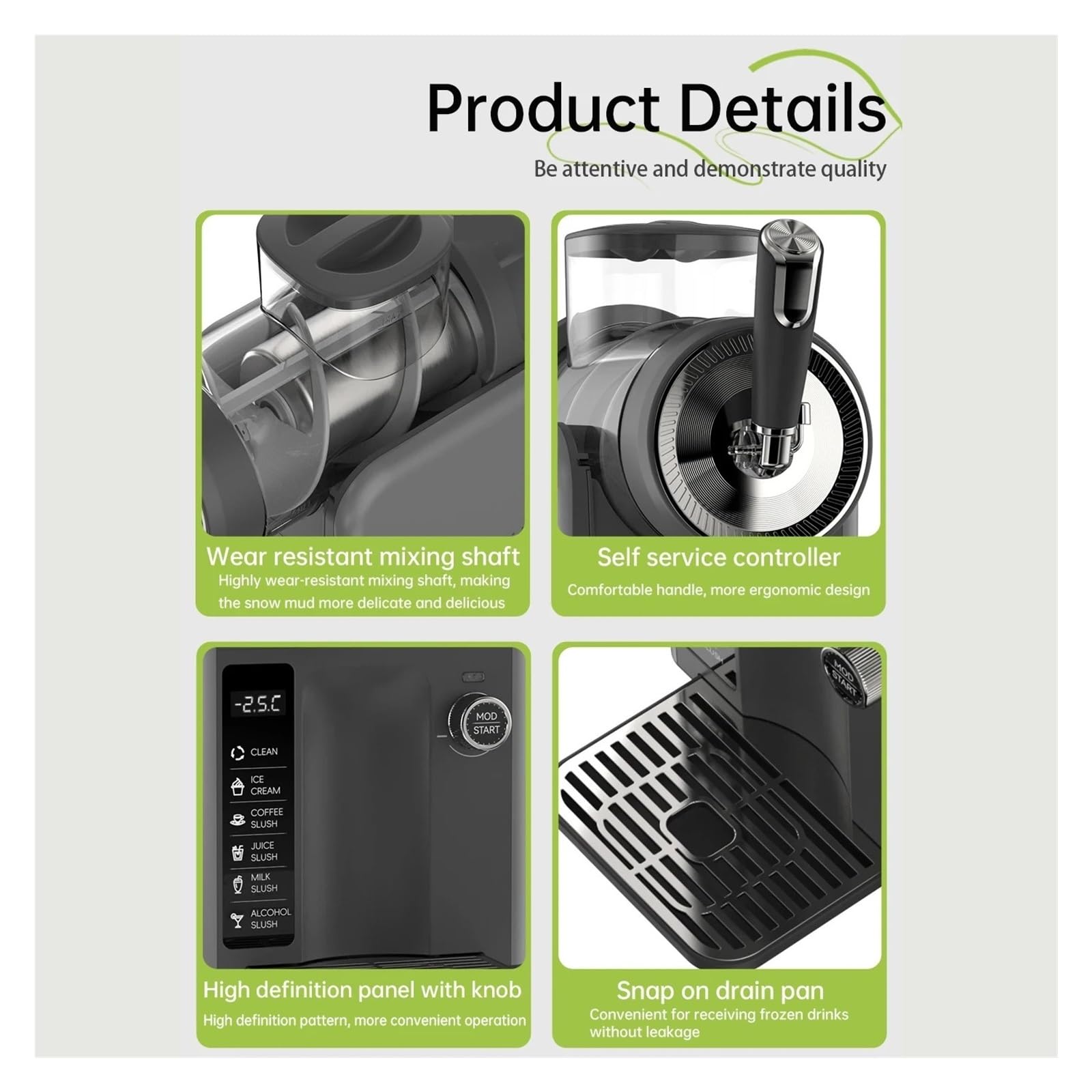 DOTHMVGTD Máquina De Fusión Nieve For El Hogar, Helados, Batidos Bebidas Completamente Automática Multifunción, Hielo For Frías TrituracióN De Hielo Sin Esfuerzo