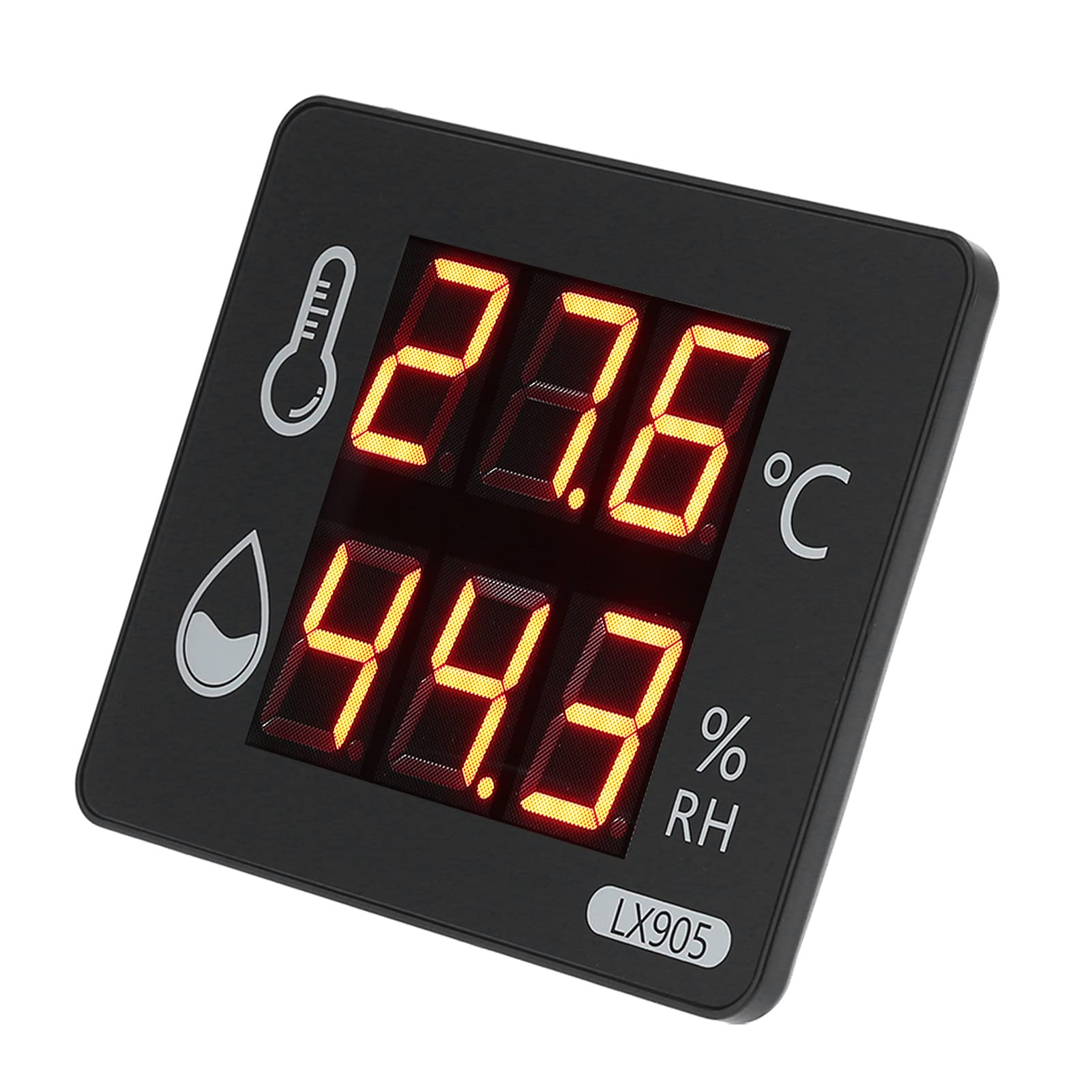 Tefola Medidor de Temperatura Y Humedad con Pantalla Grande, Transmisor de Sensor de Pantalla de Indicador de Temperatura de Humedad Lx905 para Uso Industrial