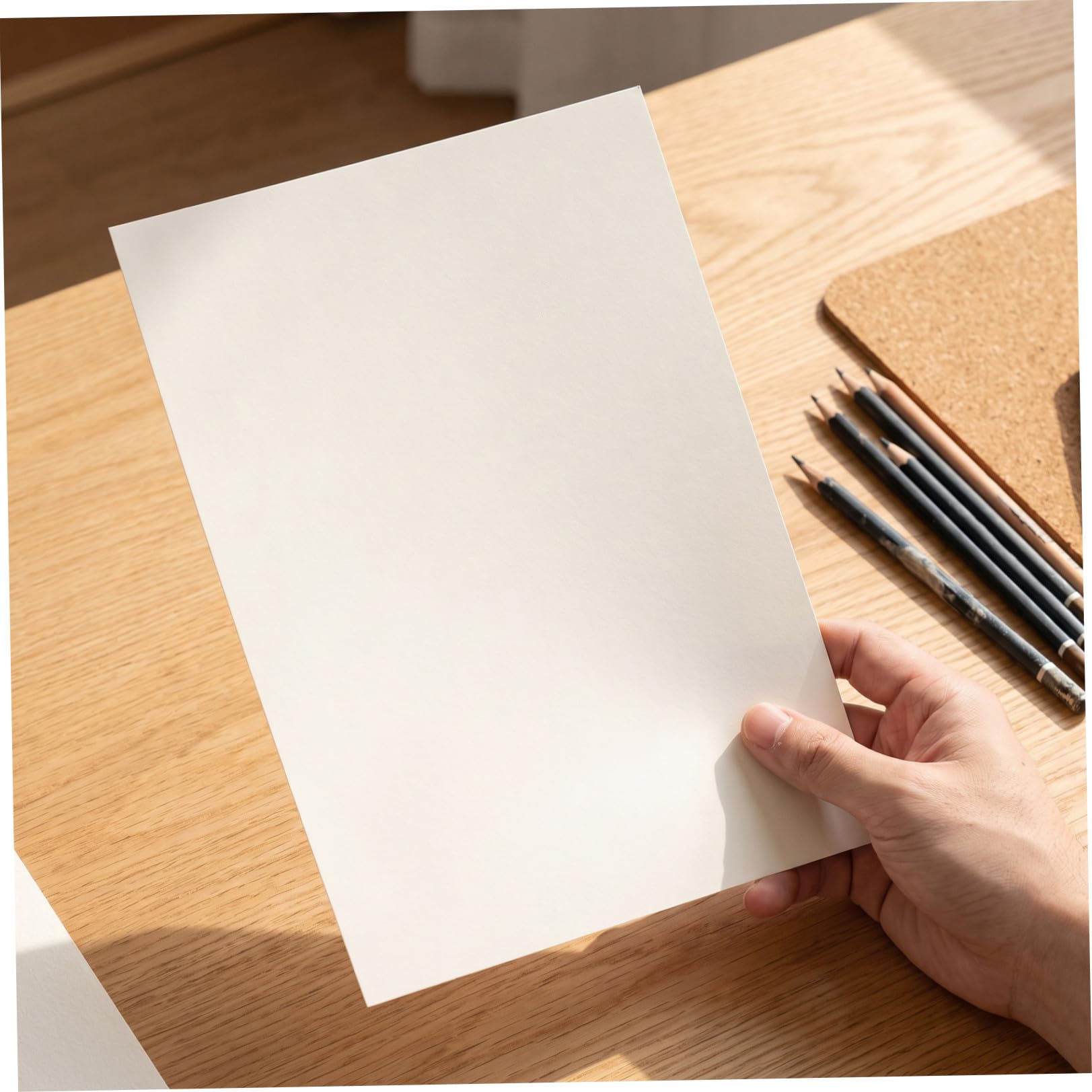 100 Stück Elfenbeinfarbener Karton Packung im A4 Format | Papier mit Seidiger Glatter Oberfläche, Dezente Struktur, für Menükarten