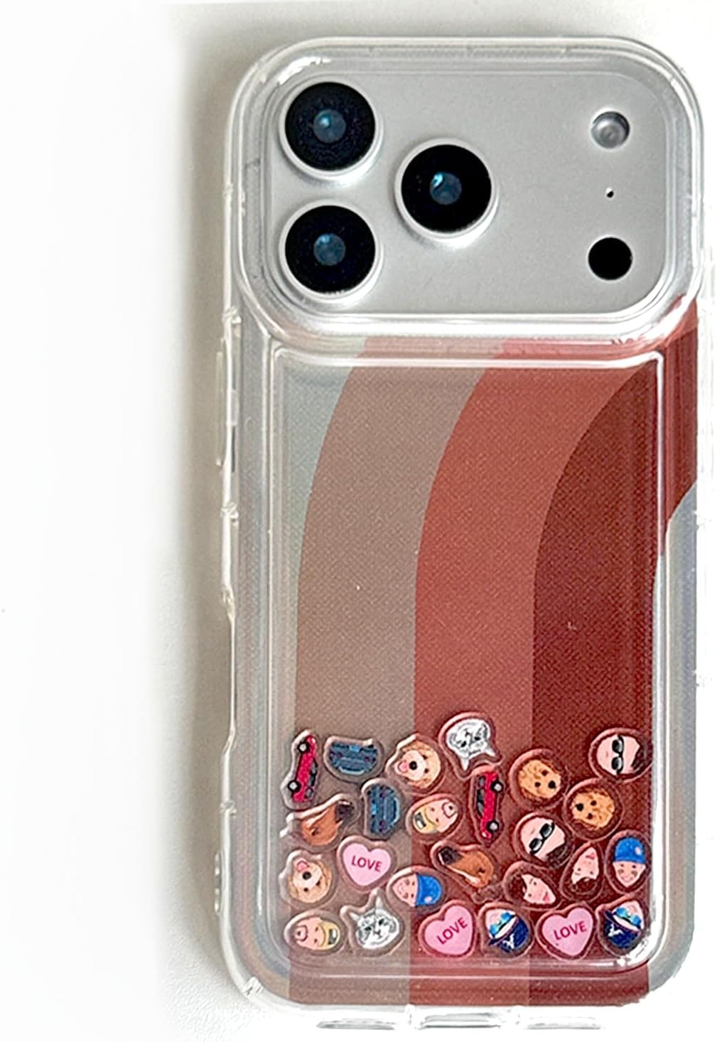 Shaker Case ™ Personalized Custom Shaker Phone Case for iPhone 17, Pro & Pro Max 16 15 14 12 13 11 Plus AIR XR X Xs Samsung S25 S24 S23 S22 S21 S20 Ultra Plus Custom Shaking Charms (Retro Beam)