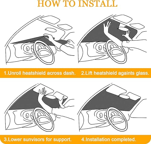 Miniatura 7 de Parasol personalizado para parabrisas de automóvil con 1-4 fotos, diseño de tu propia foto, logotipo, texto, plegable, reflectante, protector contra