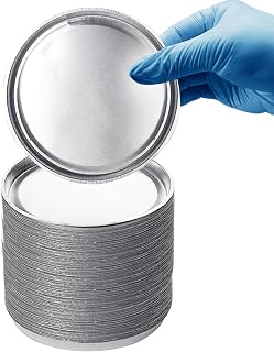 Aluminum Weighing Pans for Moisture Analyzers, 102mm High-Temp Resistant Sample Dishes (80 Pack)