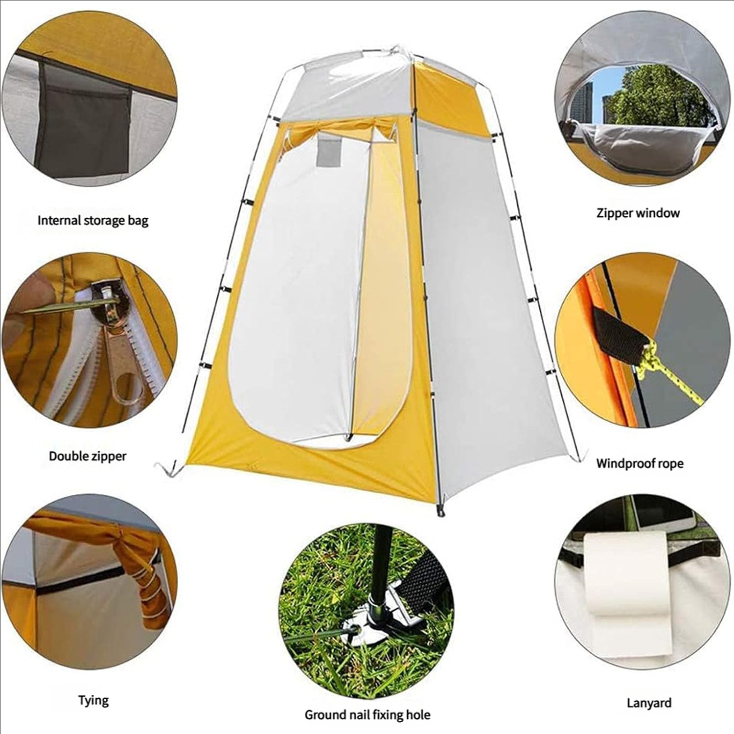 Quick Pitching Portable Shelter Breathable Fabric 3 Second Assembly Privacy Tent for Wilderness Exploration Portable Camping Tent