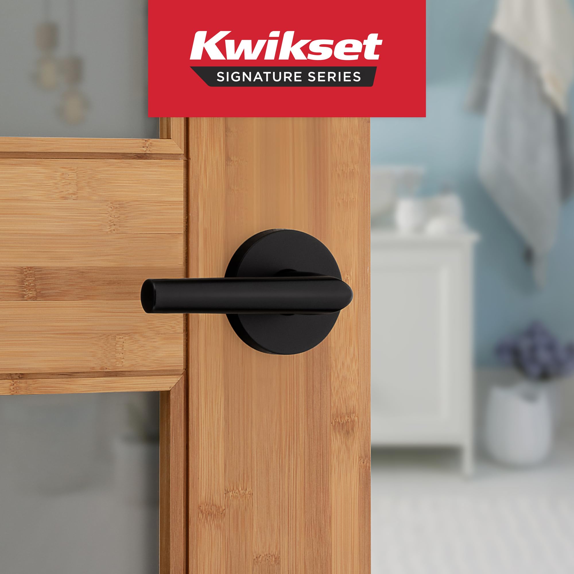 【minimini321】パルフェット スパイダーバインダー グロウ Kwikset Milan Privacy Door Handle for Bedroom and Bathroom, Matte