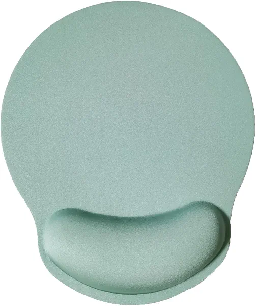 Mouse Pad with Wrist Support, Ergonomic Mouse Pad with Memory Foam Wrist Rest Cushion, Non-Slip Rubber Base Gaming Mice Pad for Home Office Computer Laptop, Green