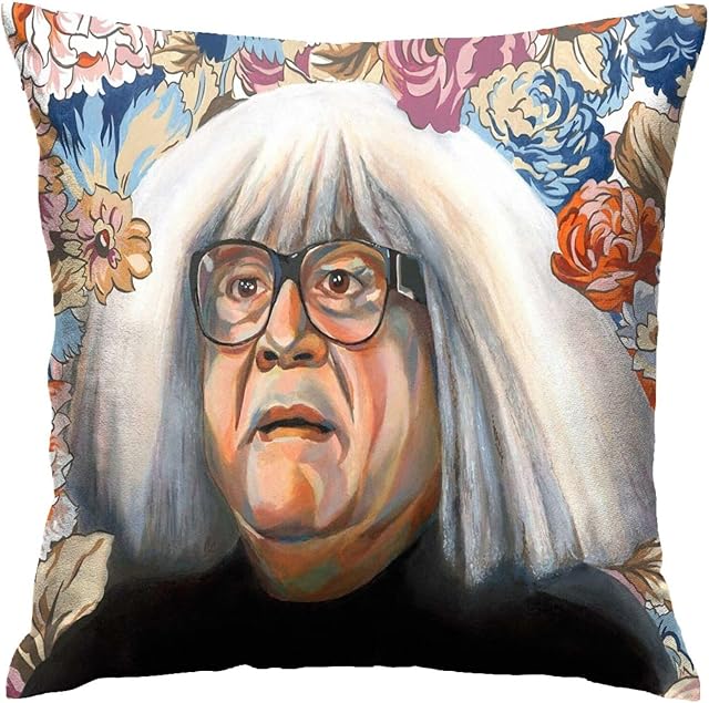YHEAUN Danny Painting Devito Flower Decorative Throw Pillow Covers For Sofa Couch Cushion Pillow Cases 18x18 Inch,One Size,220219