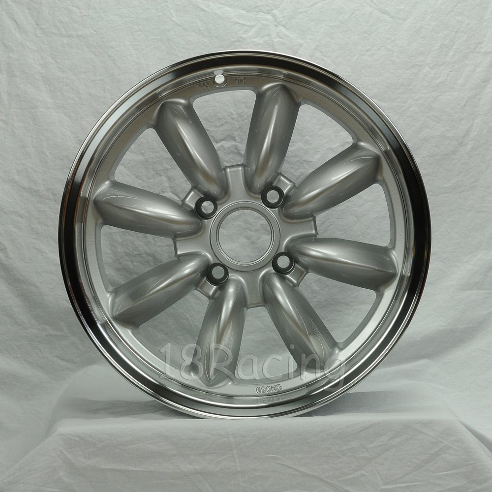 4 PCS ROTA RB WHEELS 16x7 PCD:4x114.3 OFFSET:4 HB:73 SILVER WITH POLISH LIP