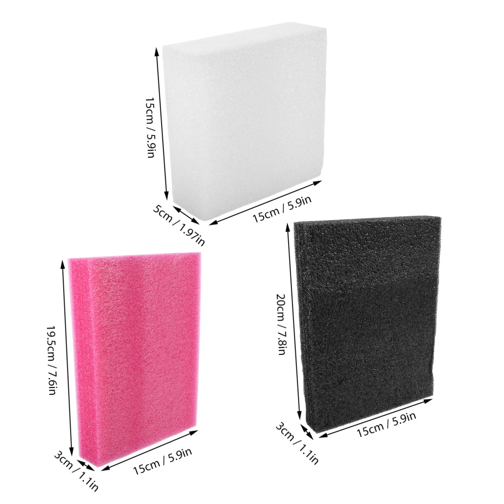 ULDIGI Foam Needle Felting Block 3 Pcs Wool Felting Mats Pin Cushion Pad for Creative Crafting