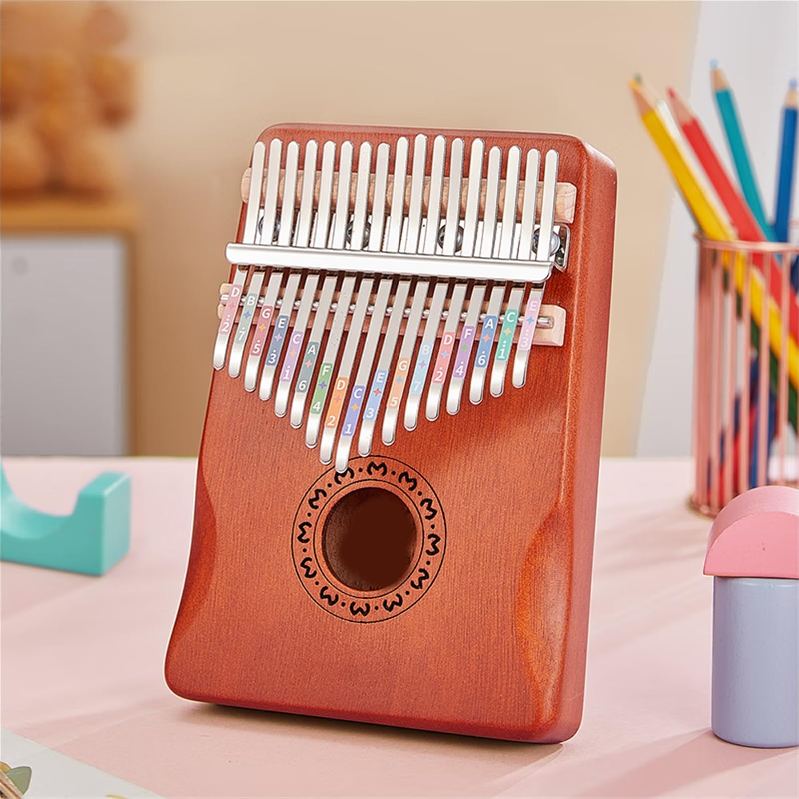 Kalimba 17 Nutowa W Tonacji C Instrument Z Litego Mahoniu Kalimba