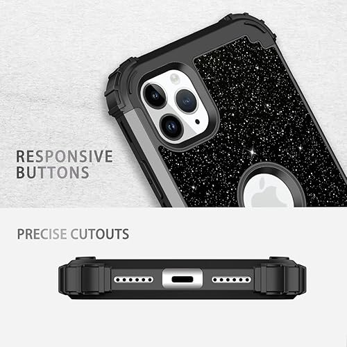 Miniatura 5 de LONTECT Funda para iPhone 11 con 2 protectores de pantalla de vidrio templado + 2 protectores de lente de cámara, tres capas a prueba de golpes,