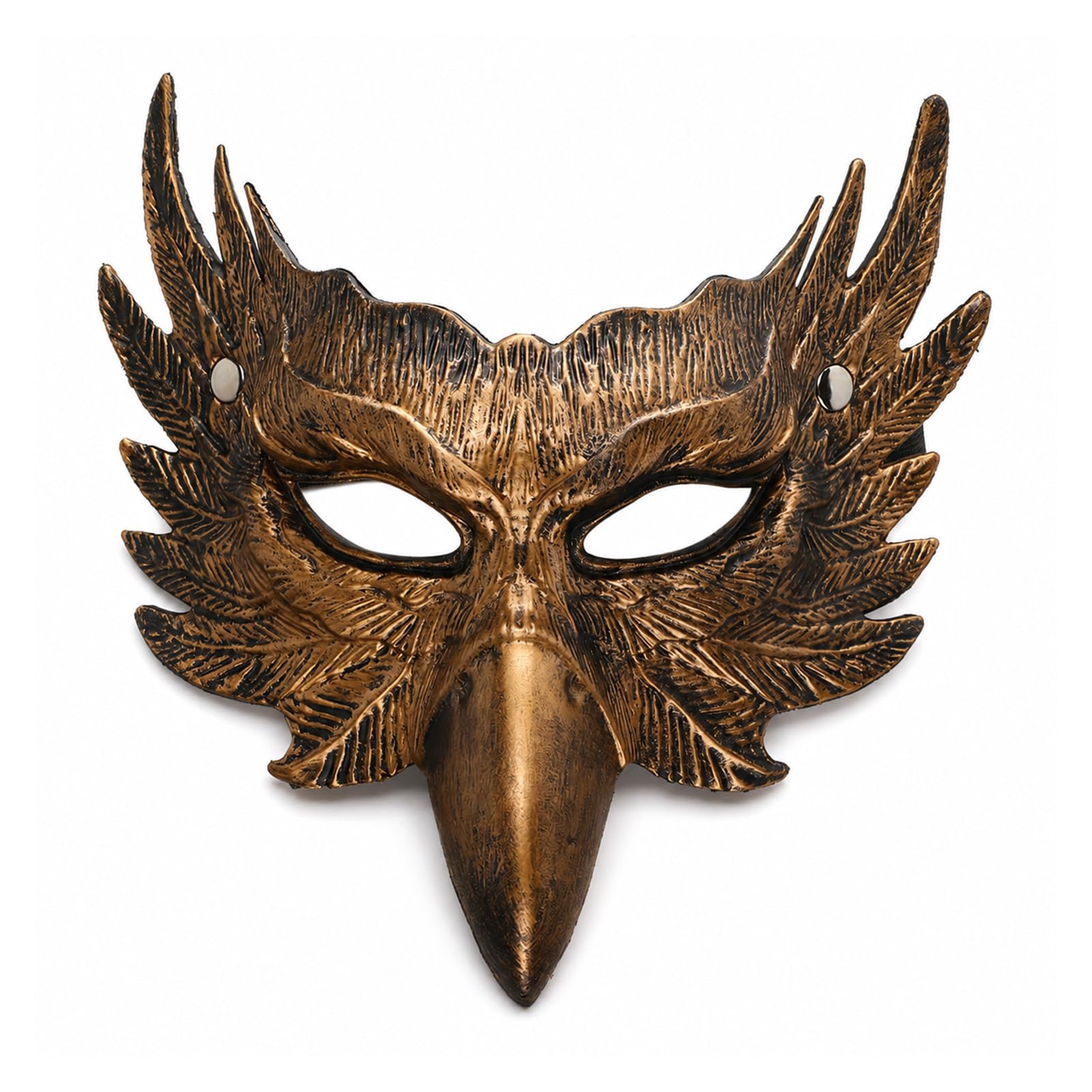 Crow Mask for Adults,3D Raven Beak Half Face PU Leather Mask for Halloween