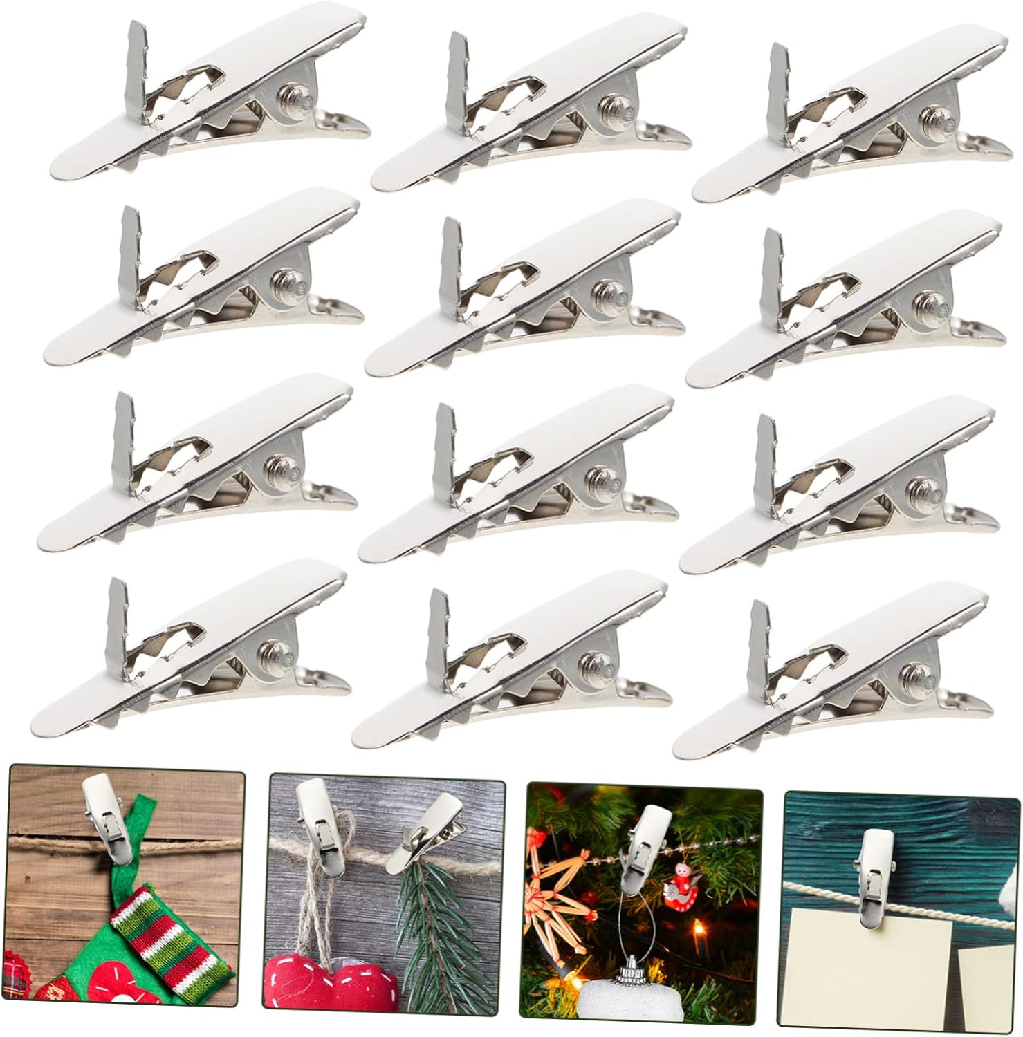 Cabilock 500pcs Spring Decor Clips Multi-Purpose Xmas Ornament Holders for Wreaths Trees Adornment Clips for Holiday Decorations for Festive Flower Arrangements