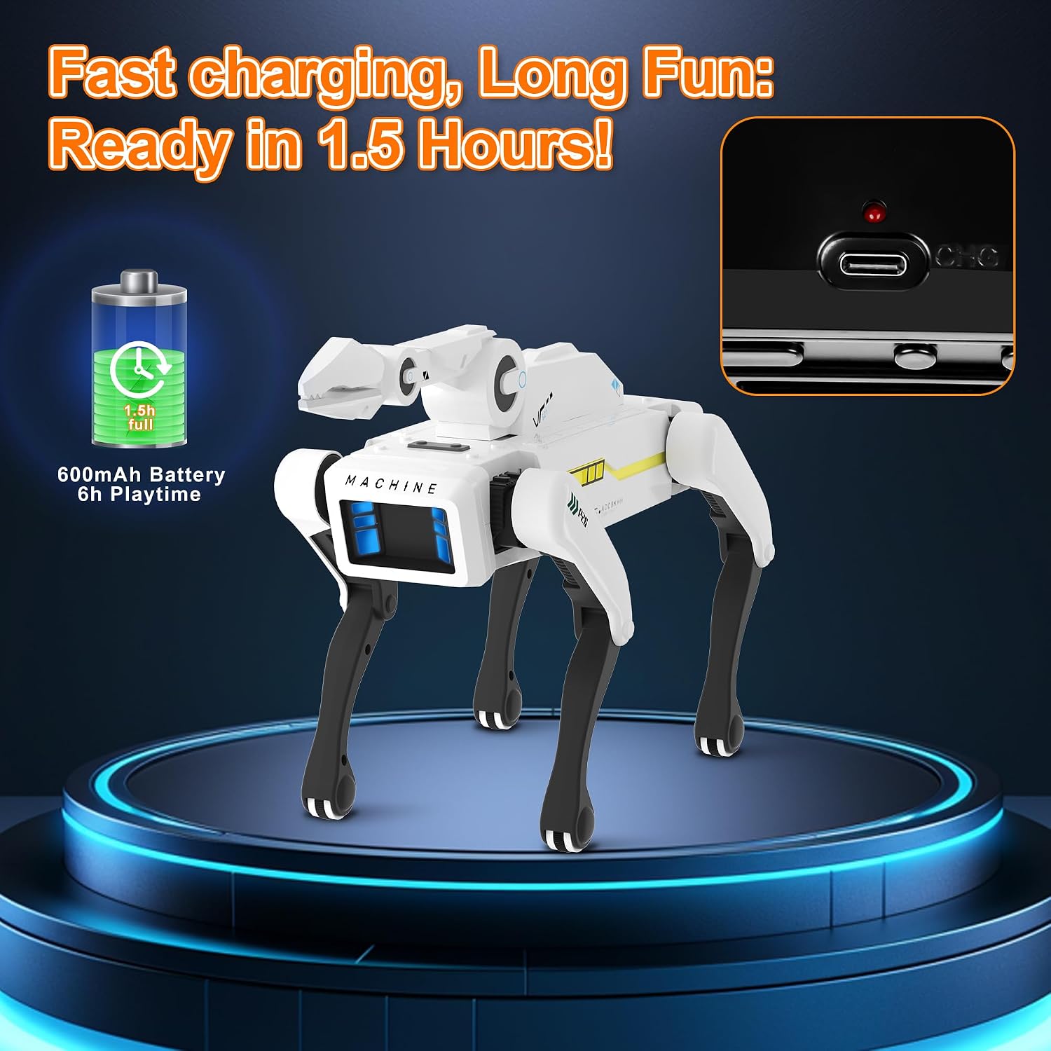 Smart Robot Dog 2 in 1- Interactive STEM Pet with Voice Control, 30+ Actions & APP Programming, Durable Design for Kids Age 6+ (Compatible with iOS/Android) image 5