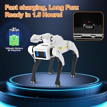 Smart Robot Dog 2 in 1- Interactive STEM Pet with Voice Control, 30+ Actions & Remot contol, Durable Design for Kids Age 6+