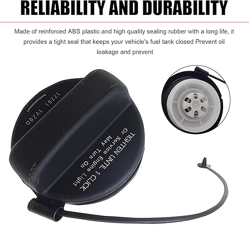 Miniatura 7 de leechio Tapa del depósito de combustible, cubierta de sellado hermética a prueba de fugas con anillo de goma, cubierta de puerto de tanque de