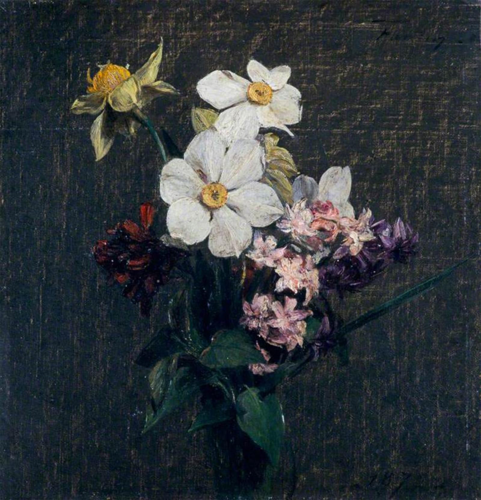 Posteriik No Frame Vintage Art Print Images Pictures Print Spring Flowers Henri Fantin-Latour Modern Colour Posters For Office Home Decor 60X90cm