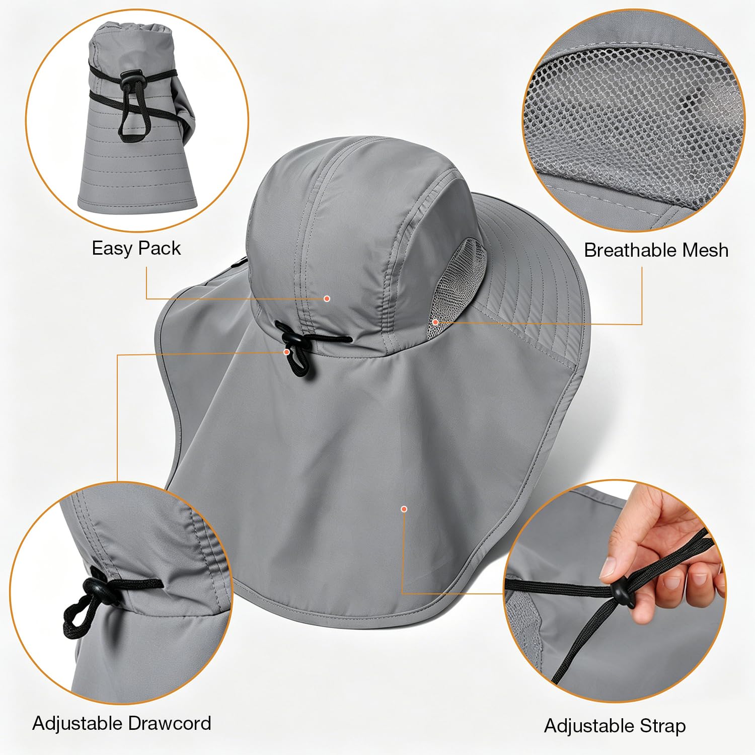 Amazon.com : Solaris Sun Hat with Neck Flap, UPF 50 Sun Protection