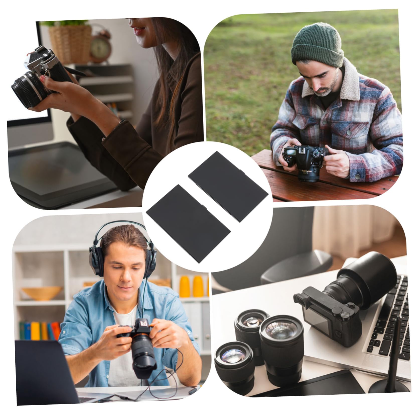 MOLUCKFU 2pcs Card Storage Box Shockproof Memory Card Case for and Organization Durable and Reliable Accessory for Photo Memory Storage Black