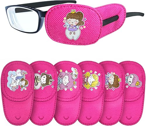 WSHSTS 6 parches de ojos para niños, niñas, niños, parche colorido suave para ojos, parches para ojos perezosos, ojos izquierdo o derecho
